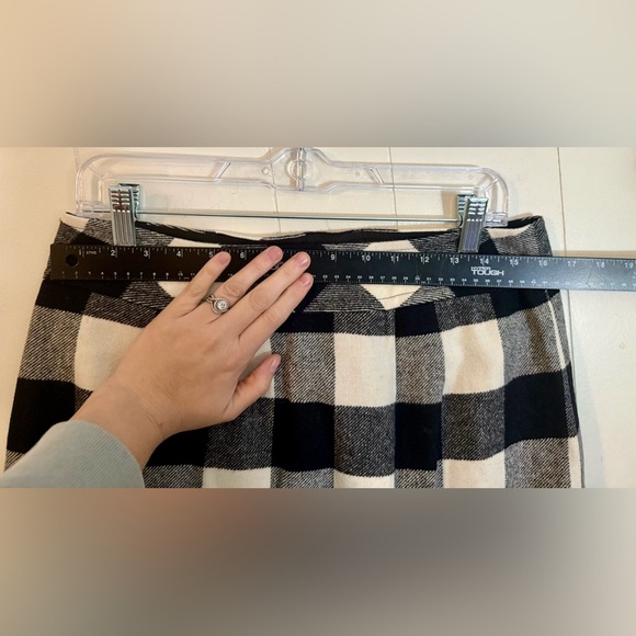 Talbots Skirt Womens 8 Wool Blend Mini Plaid Gingham Zip Lined Preppy Academia - Picture 8 of 10